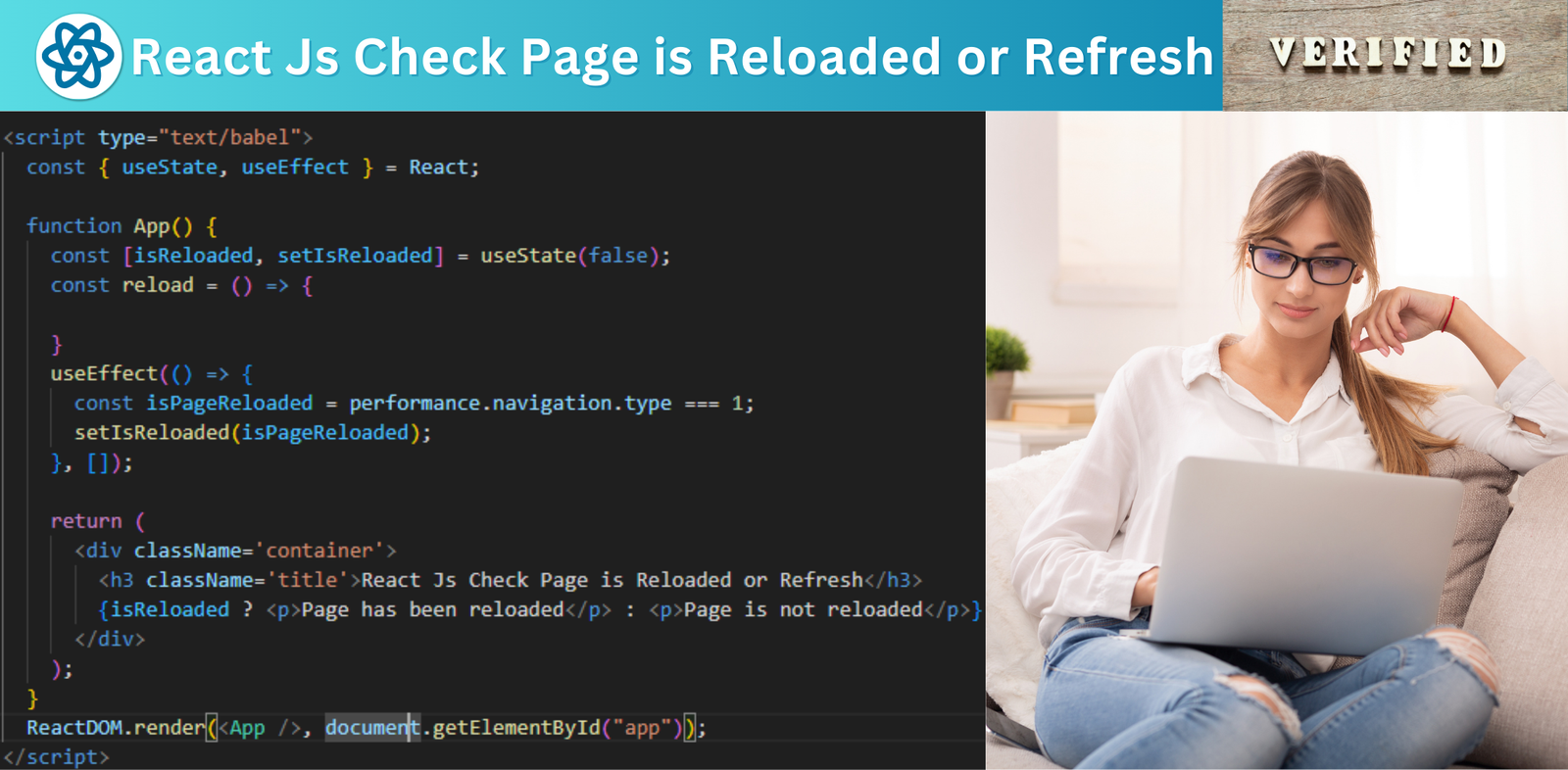 React Js Check Page is Reloaded or Refresh