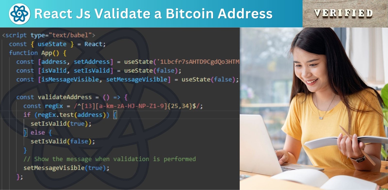 React Js Validate a Bitcoin Address