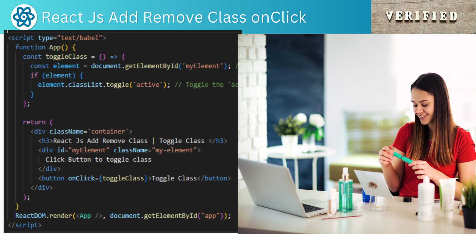 React Js Add Remove Class onclick