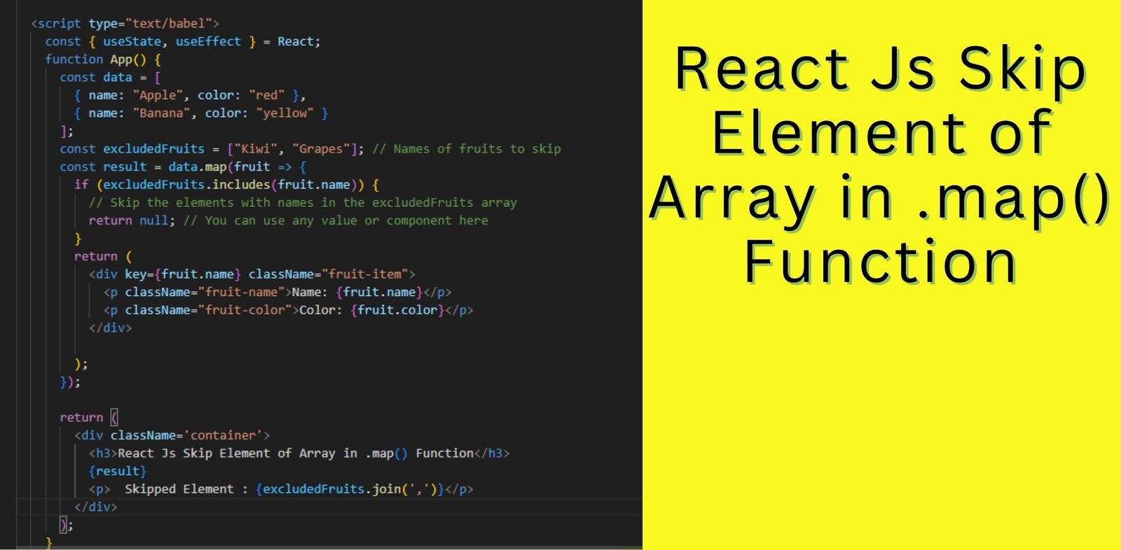 React Js Skip Element of Array in .map() Function