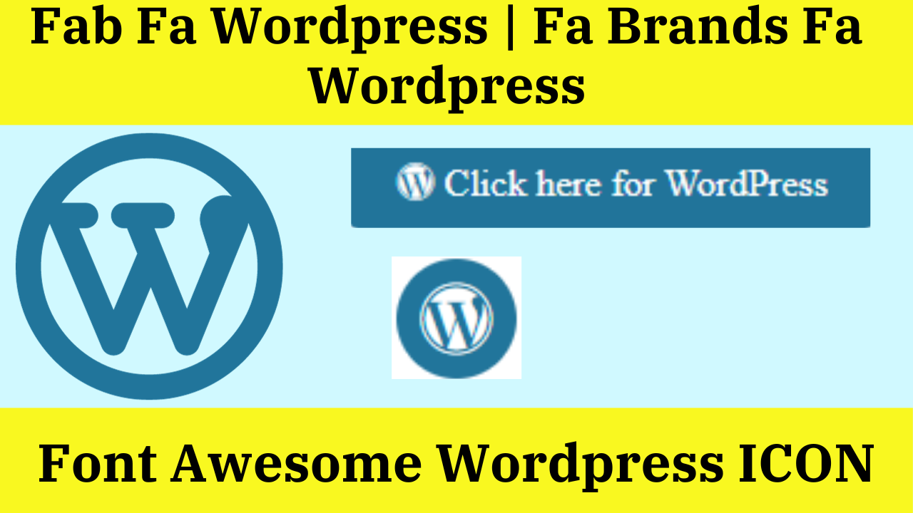 Font Awesome Wordpress : Fab Fa Wordpress, Fa Brands Fa Wordpress