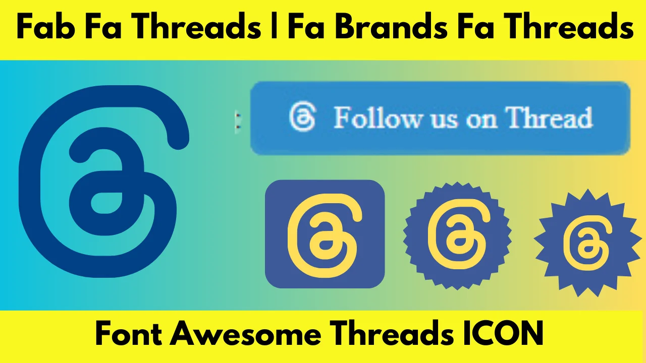 Font Awesome Threads Icon: Fab FA Threads, Fa Brands Fa Threads 